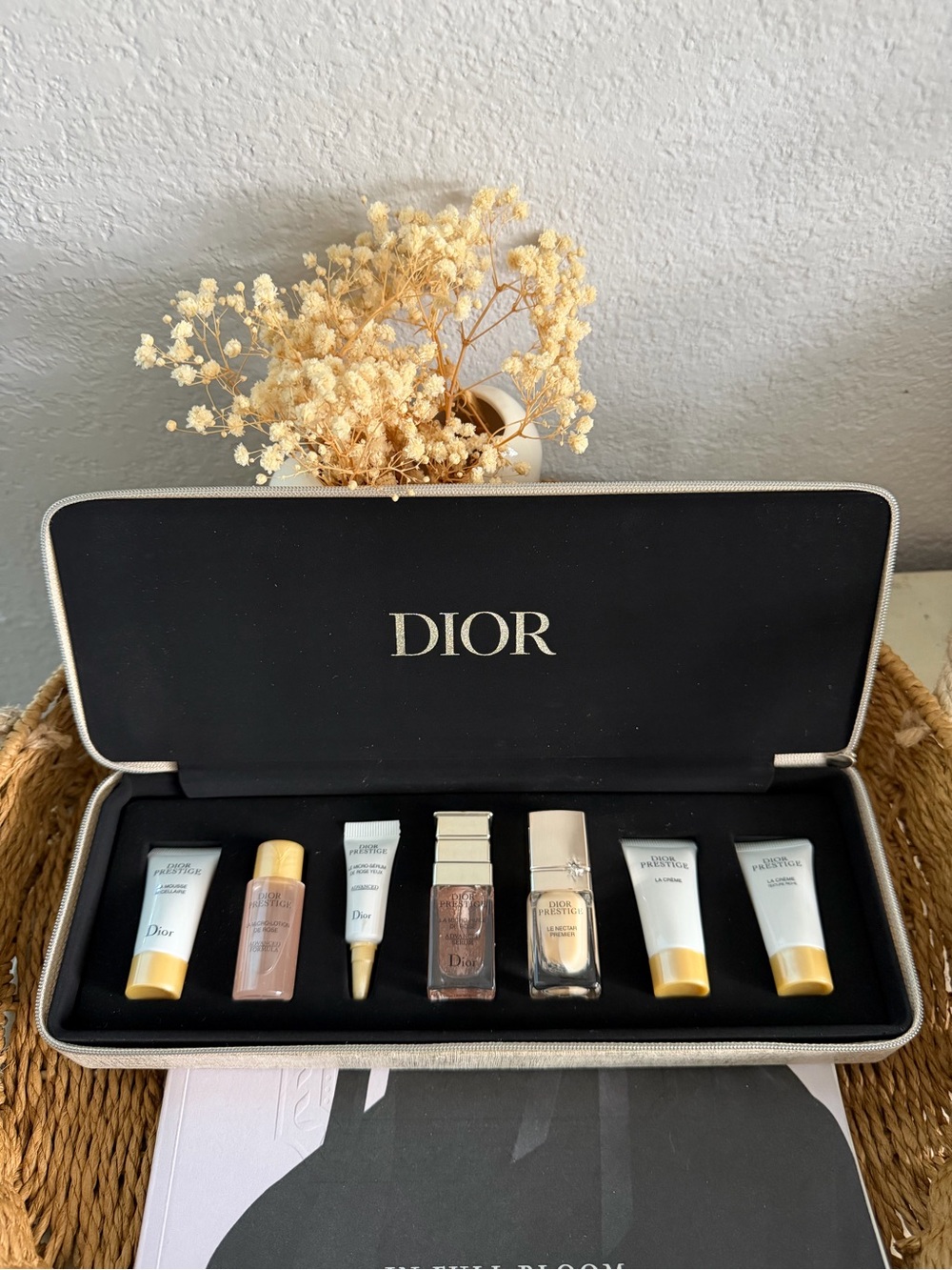 Dior Travel Beauty Set in Black and Gold Case
